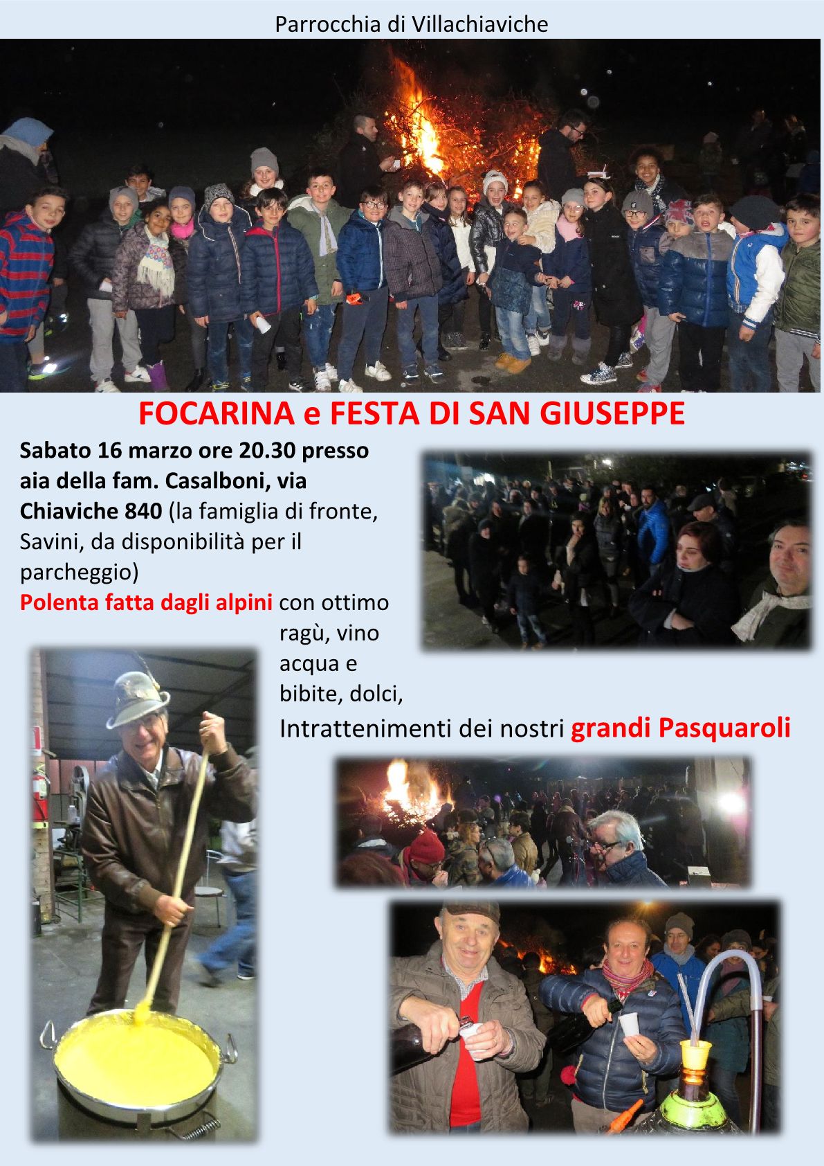 16/03/2019 - Focarina e Festa di San Giuseppe
